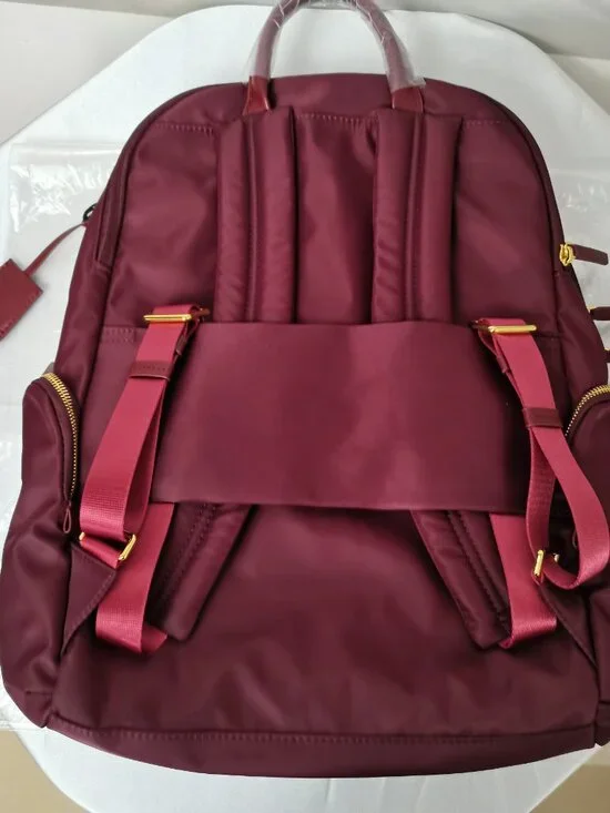 Tumi Burgundy Crossbody Backpack with Gold Hardware - Picture 2 of 10